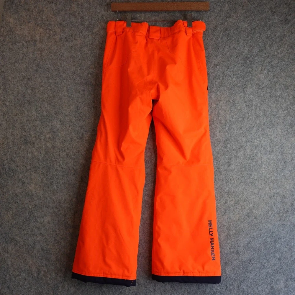 Helly Hansen Kids 10 Orange Primaloft Ski Snowboard Pants High Vis Neon Insulate